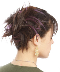 Casual Updo Long Straight Hairstyle - click to view hairstyle information