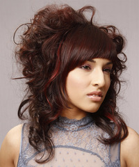Formal Updo Long Curly Hairstyle - click to view hairstyle information