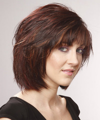 Casual Medium Straight Hairstyle - click to view hairstyle information