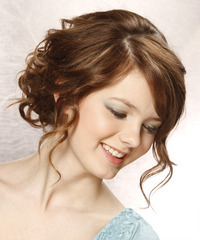 Formal Updo Long Curly Hairstyle - click to view hairstyle information