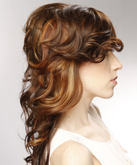 Formal Long Curly Hairstyle - click to view hairstyle information