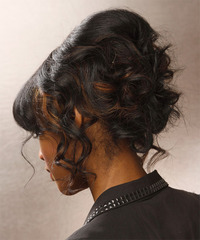 Formal Updo Long Curly Hairstyle - click to view hairstyle information
