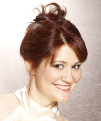 Casual Updo Long Straight Hairstyle - click to view hairstyle information