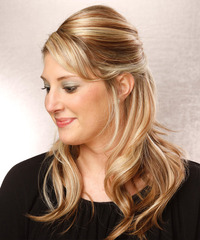 Casual Half Up Long Straight Hairstyle - click to view hairstyle information