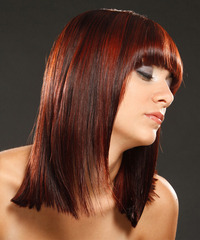 Formal Medium Straight Hairstyle - click to view hairstyle information