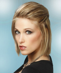 Formal Medium Straight Hairstyle - click to view hairstyle information