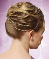 Formal Updo Long Curly Hairstyle - click to view hairstyle information
