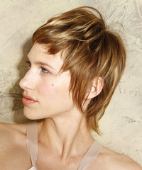 Casual Medium Straight Hairstyle - click to view hairstyle information
