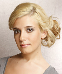 Casual Updo Long Straight Hairstyle - click to view hairstyle information