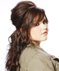 Casual Updo Long Curly Hairstyle - click to view hairstyle information