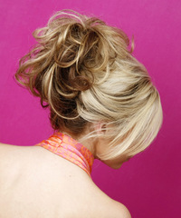 Formal Updo Long Curly Hairstyle - click to view hairstyle information