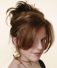 Formal Updo Long Straight Hairstyle - click to view hairstyle information
