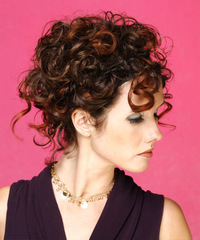 Formal Updo Long Curly Hairstyle - click to view hairstyle information