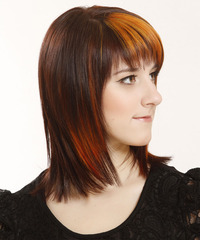 Casual Medium Straight Hairstyle - click to view hairstyle information
