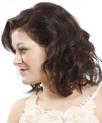 Casual Medium Wavy Hairstyle - click to view hairstyle information
