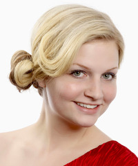 Casual Updo Long Straight Hairstyle - click to view hairstyle information