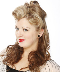 Formal Updo Long Curly Hairstyle - click to view hairstyle information