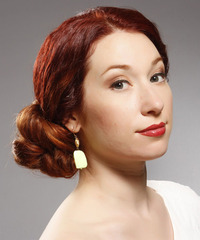 Formal Updo Long Curly Hairstyle - click to view hairstyle information