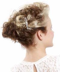 Formal Updo Medium Curly Hairstyle - click to view hairstyle information