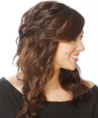 Casual Half Up Long Curly Hairstyle - click to view hairstyle information
