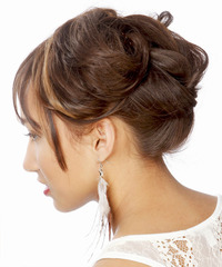 Formal Updo Long Straight Hairstyle - click to view hairstyle information