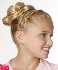 Formal Updo Long Straight Hairstyle - click to view hairstyle information