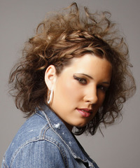 Alternative Medium Curly Hairstyle - click to view hairstyle information