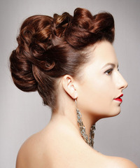 Formal Updo Long Straight Hairstyle - click to view hairstyle information