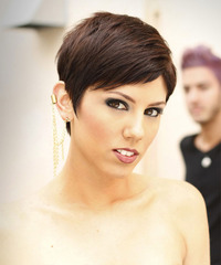 Formal Short Straight Hairstyle - click to view hairstyle information