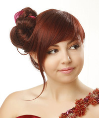 Formal Updo Long Straight Hairstyle - click to view hairstyle information