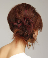 Casual Updo Long Straight Hairstyle - click to view hairstyle information