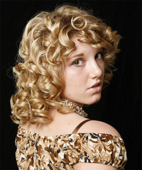 Formal Medium Curly Hairstyle - click to view hairstyle information