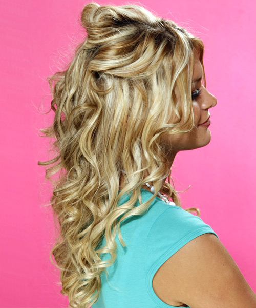 prom hairstyles half up and curly. Formal Half Up Long Curly