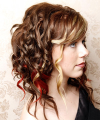 Formal Long Curly Hairstyle - click to view hairstyle information