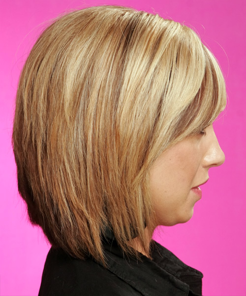 Graduated Layered Bob Back View Hairstyle - side view 2