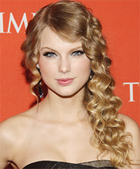 Long curly hair styles, Taylor Swift