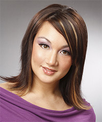 Formal Medium Straight Hairstyle - click to view hairstyle information