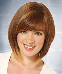 Model Model Hair on Medium Straight Casual Hairstyle   Light Brunette Haircut   12483