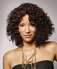 Casual Medium Curly Hairstyle