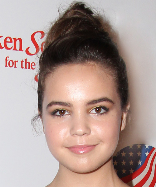 Bailee Madison Long Straight    Brunette  Updo Hairstyle