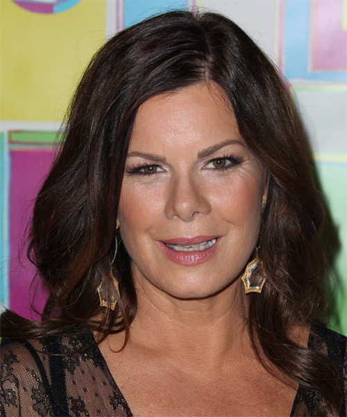 Marcia Gay Harden Medium Wavy   Dark Mocha Brunette   Hairstyle