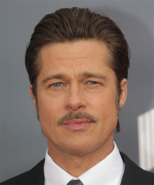 Brad Pitt Short Straight    Ash Brunette   Hairstyle