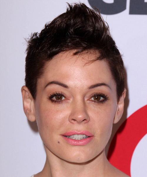 Rose McGowan Short Straight   Dark Mocha Brunette