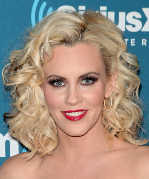 Jenny McCarthy Medium Curly   Light Blonde   Hairstyle