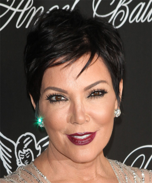 Kris Jenner Short Straight Hairstyle.