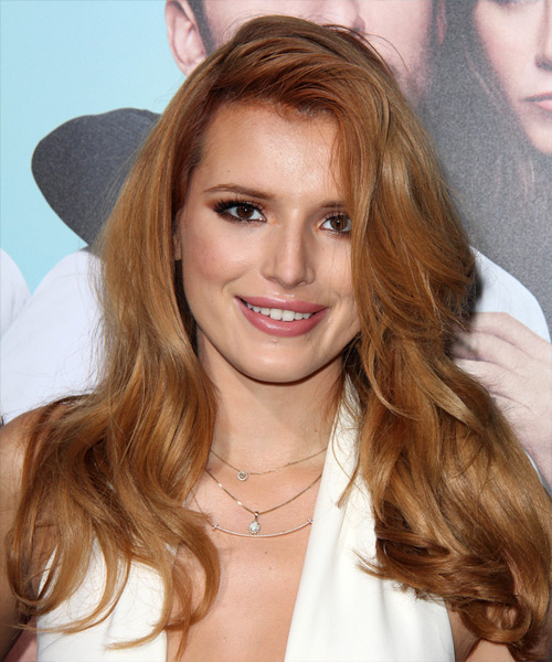 Bella Thorne Long Straight   Light Red   Hairstyle