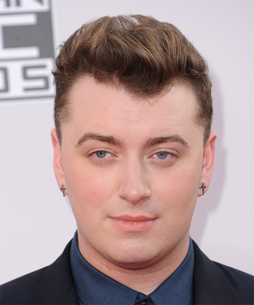 Sam Smith Short Straight   Light Brunette   Hairstyle