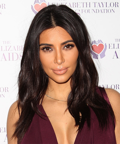 Kim Kardashian Long Straight   Dark Chocolate Brunette