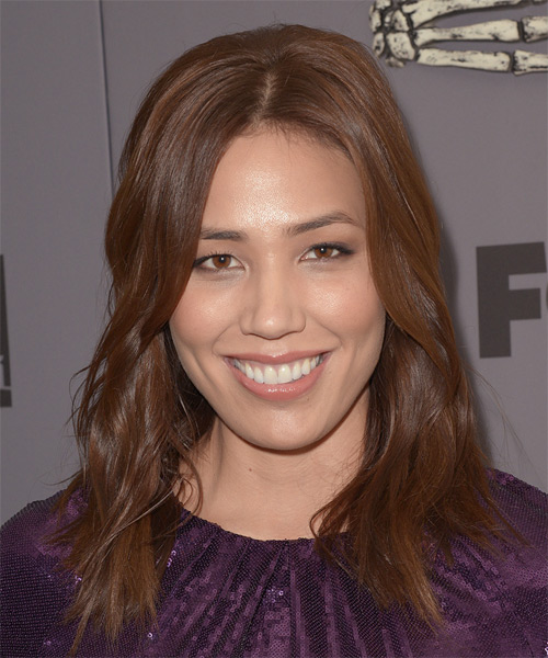 Michaela Conlin Long Wavy Chocolate Brunette Boho Waves