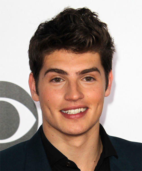 Gregg Sulkin Short Wavy   Dark Mocha Brunette